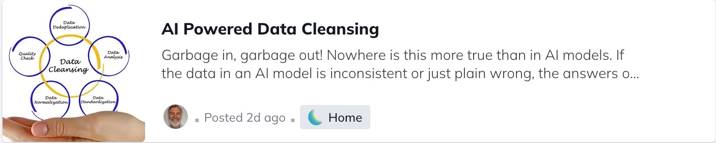 AI powered data cleansing